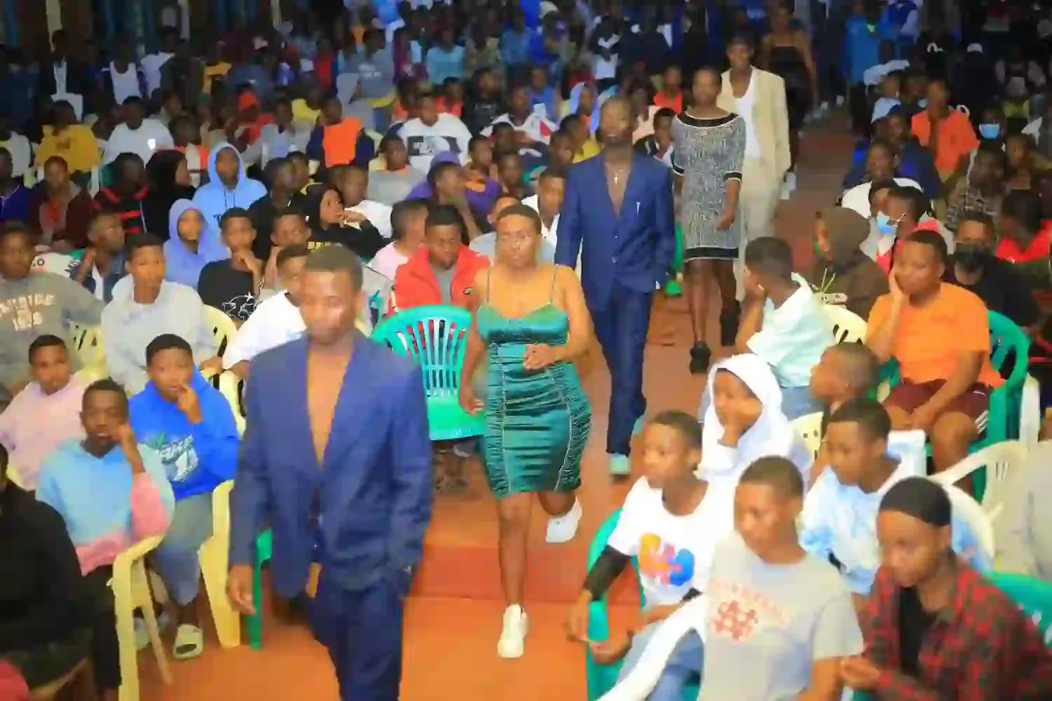 Ibirori byarimbanyije byo kwakira abanyeshuri bashya baje kwiga mu mwaka wa 4.